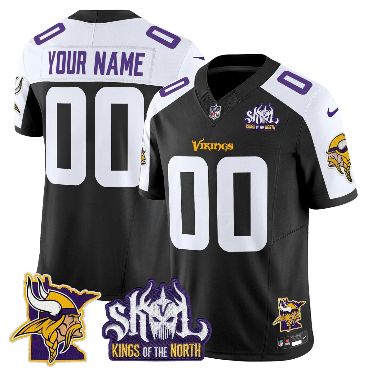 NFL Minnesota Kings Of The North Patch Vapor Limited Jersey V3