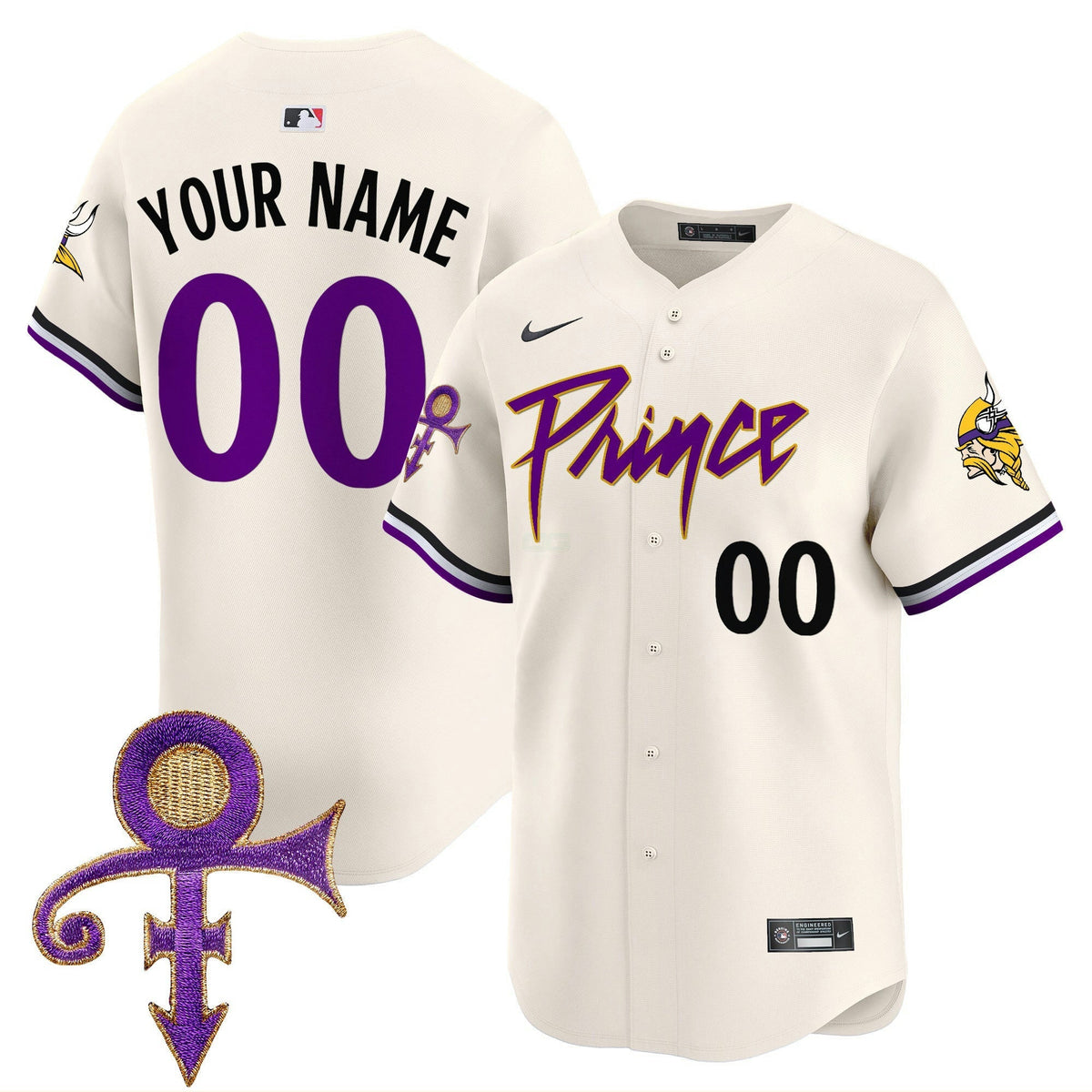NFL Minnesota Prince Patch Vapor Premier Limited Jersey