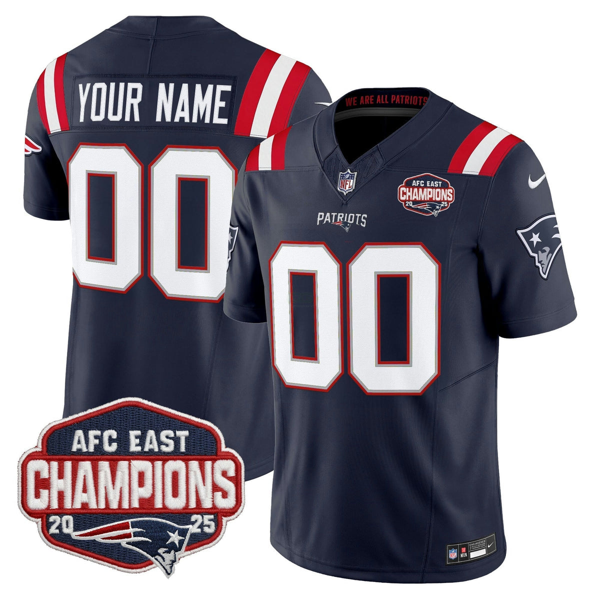 NFL New England 2025 AFC East Division Champions Vapor Limited Jersey