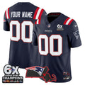 NFL New England 6-Time Champions & Massachusetts Patch Vapor Limited Jersey