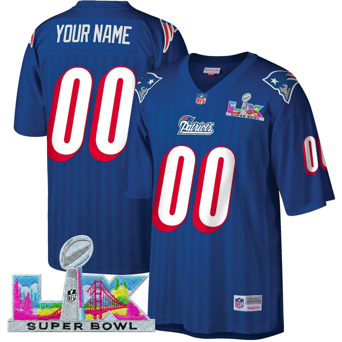 NFL New England Super Bowl LX Throwback Jersey