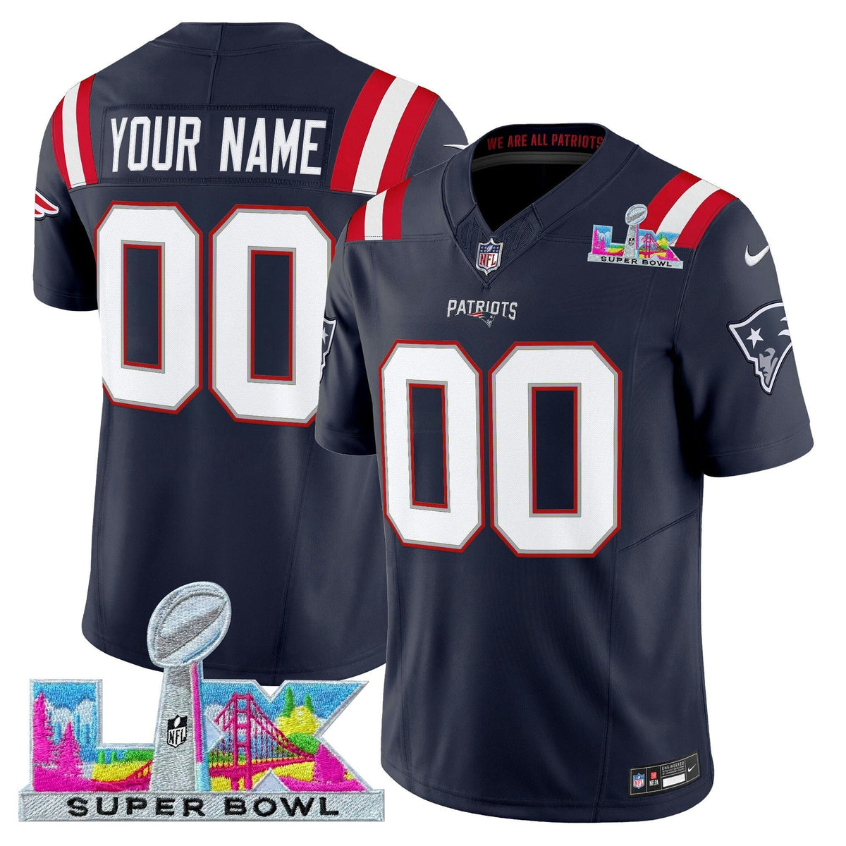 NFL New England Super Bowl LX Vapor Limited Jersey