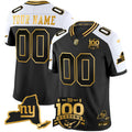 NFL New York 100th Season & State Patch Gold Vapor Limited Jersey