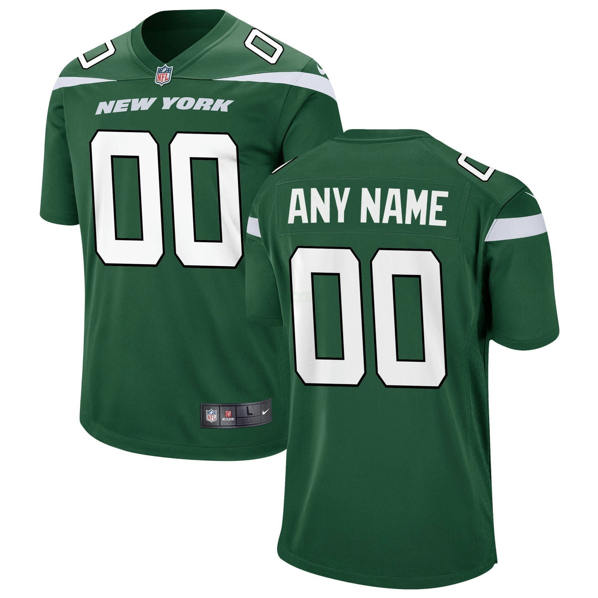 NFL New York Custom Green Jersey - Green