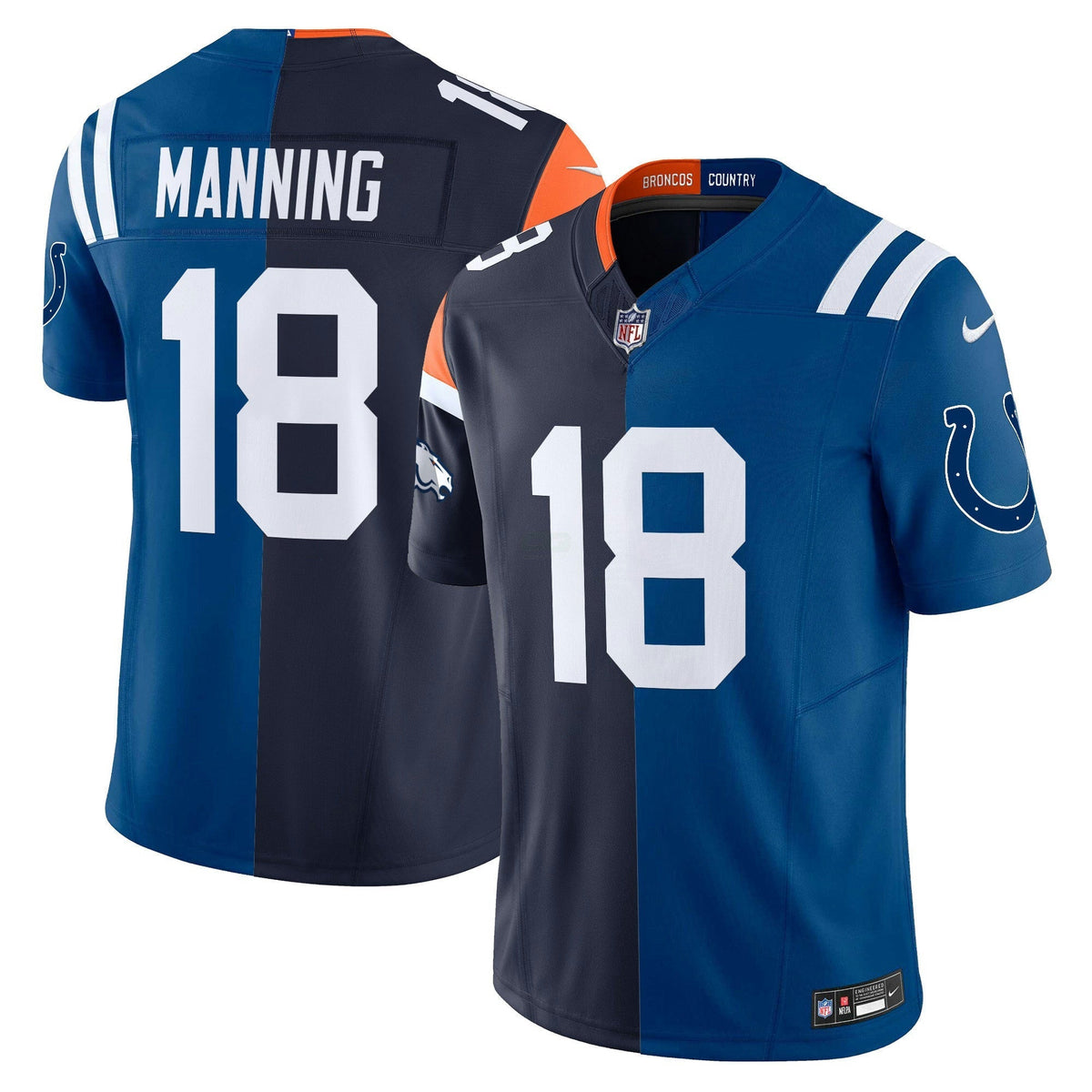 NFL Peyton Manning Split Vapor Limited Jersey - Colts - Broncos