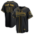 NFL Pittsburgh Baseball Black Gold Jersey - Black