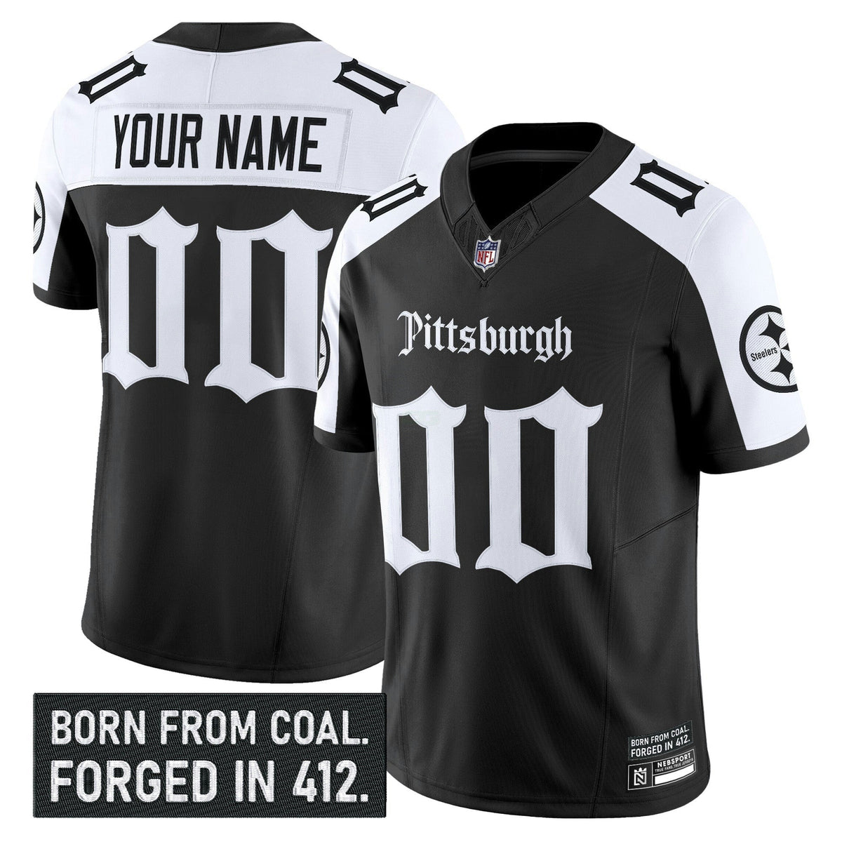 NFL Pittsburgh ‘Gothic Steel City Edition’ Vapor Limited Jersey