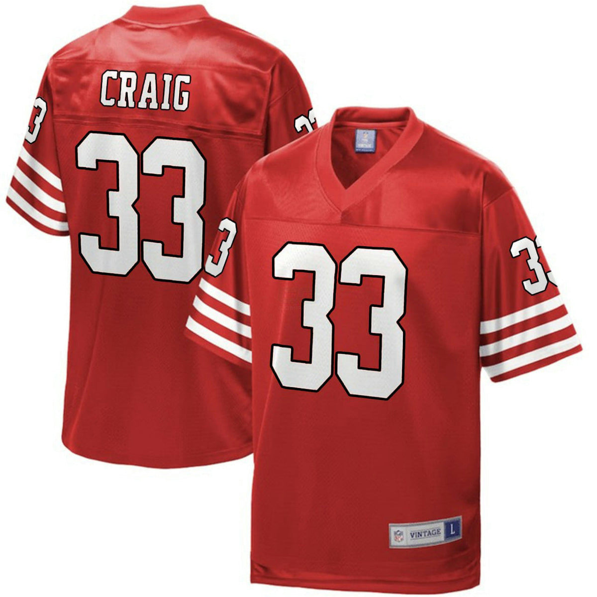 NFL Roger Craig San Francisco Red Throwback Jersey - Red