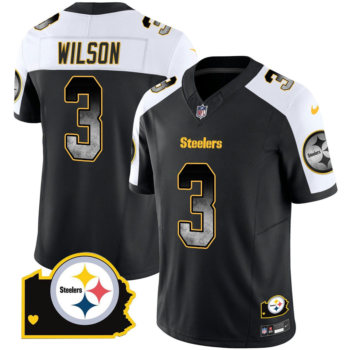 NFL Russell Wilson Arch Smoke Home Patch Vapor Jersey