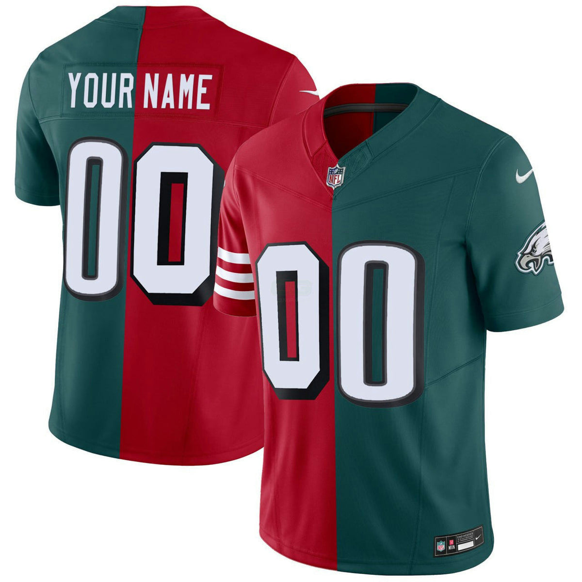 NFL San Francisco 49ers Philadelphia Split Jersey - Split