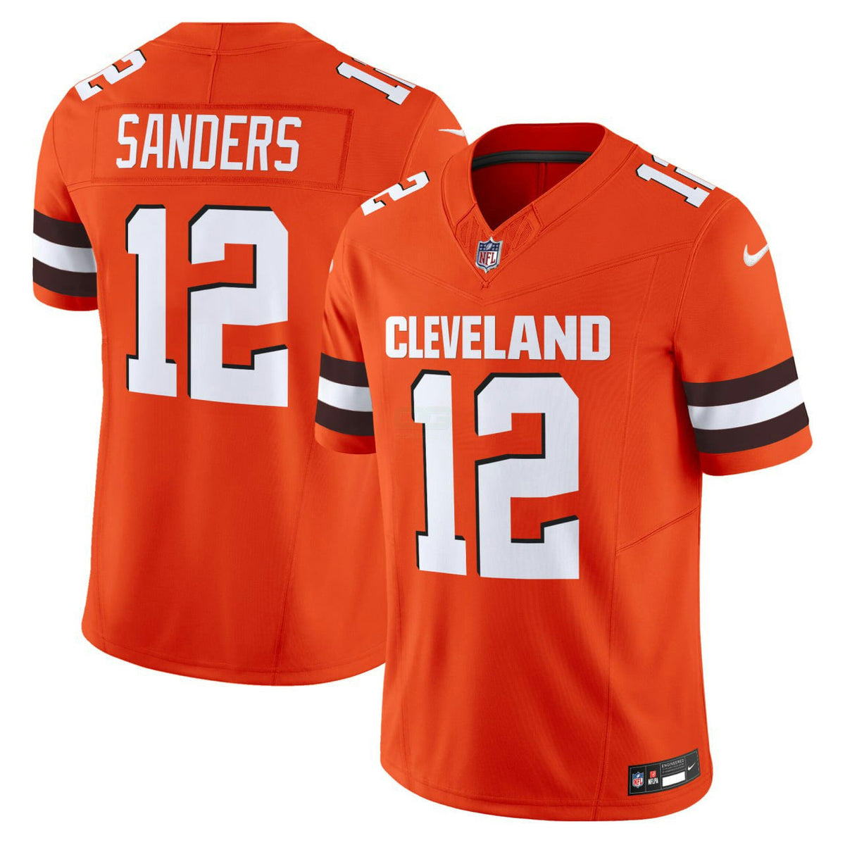 NFL Shedeur Sanders #12 Cleveland 2025 Orange Jersey - Cleveland Browns