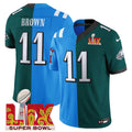 NFL Split Midnight Green Super Bowl LIX & College Football Vapor Limited Jersey