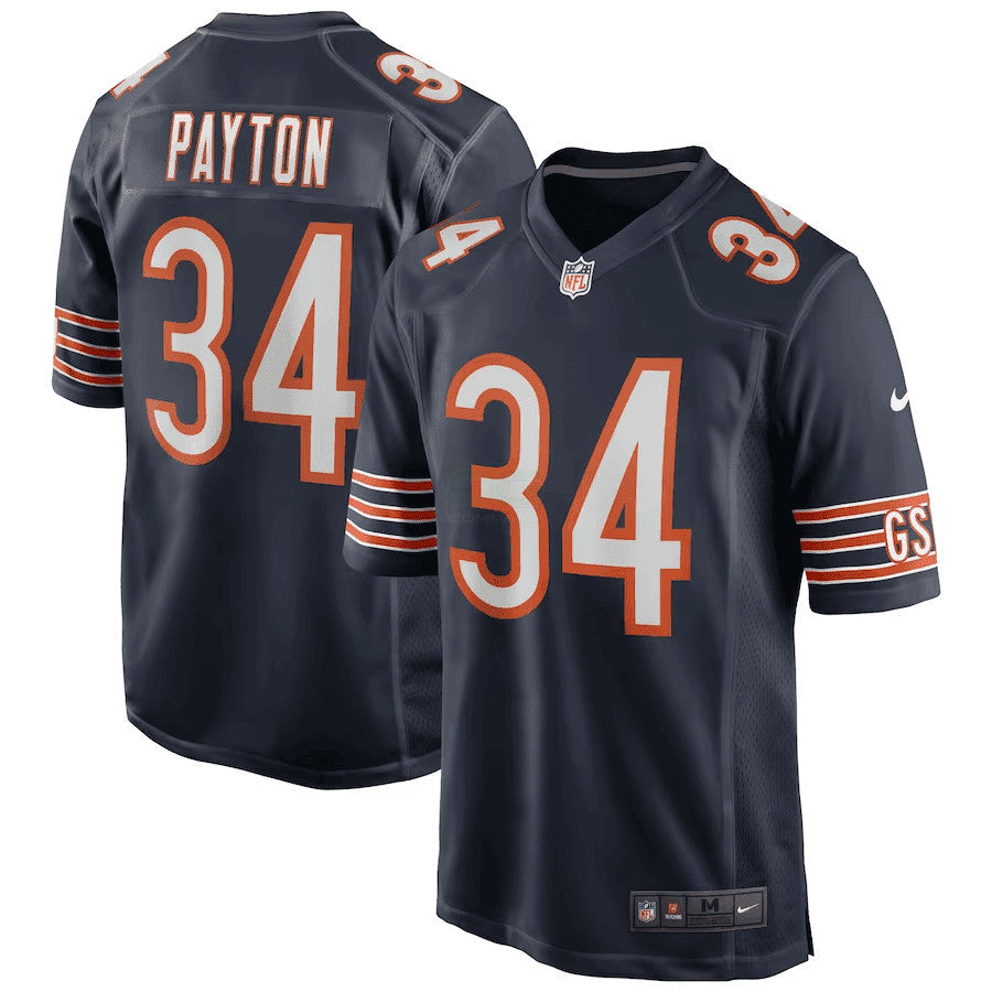 NFL Walter Payton Chicago GSH Navy Blue Game Jersey - Navy Blue