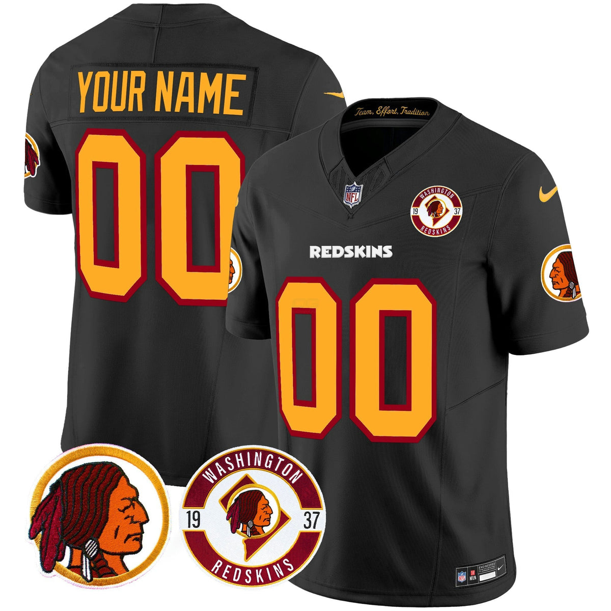 NFL Washington Commanders Washington Redskins 2024 Vapor Limited Jersey – Est. 1937 Patch