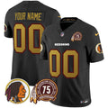 NFL Washington Commanders Washington Redskins Throwback 75th Patch Vapor Limited Jersey