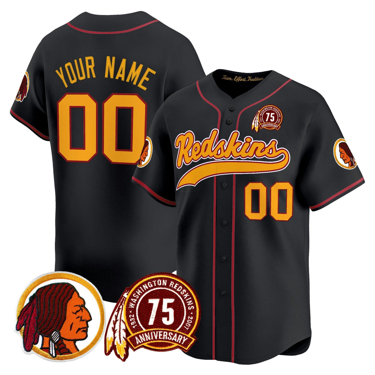 NFL Washington Commanders Washington Redskins Throwback Vapor Jersey