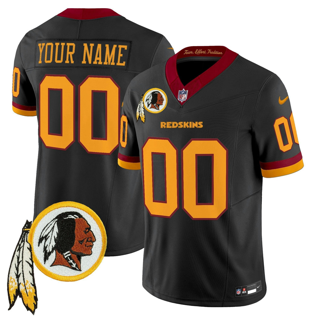 NFL Washington Commanders Washington Redskins Throwback Vapor Limited Jersey V3