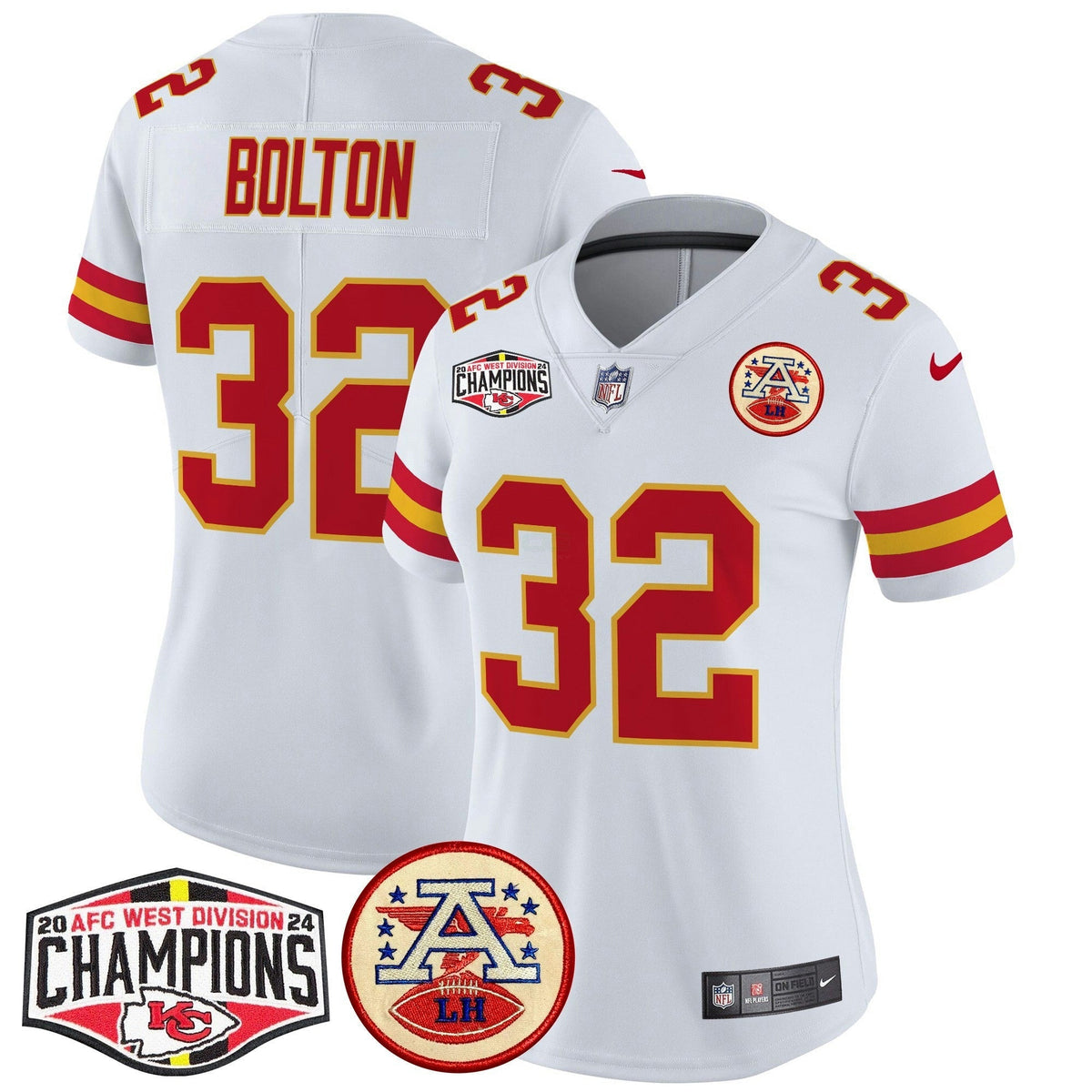 NFL Women’s 2024 AFC West Division Champions Patch Vapor Limited Jersey