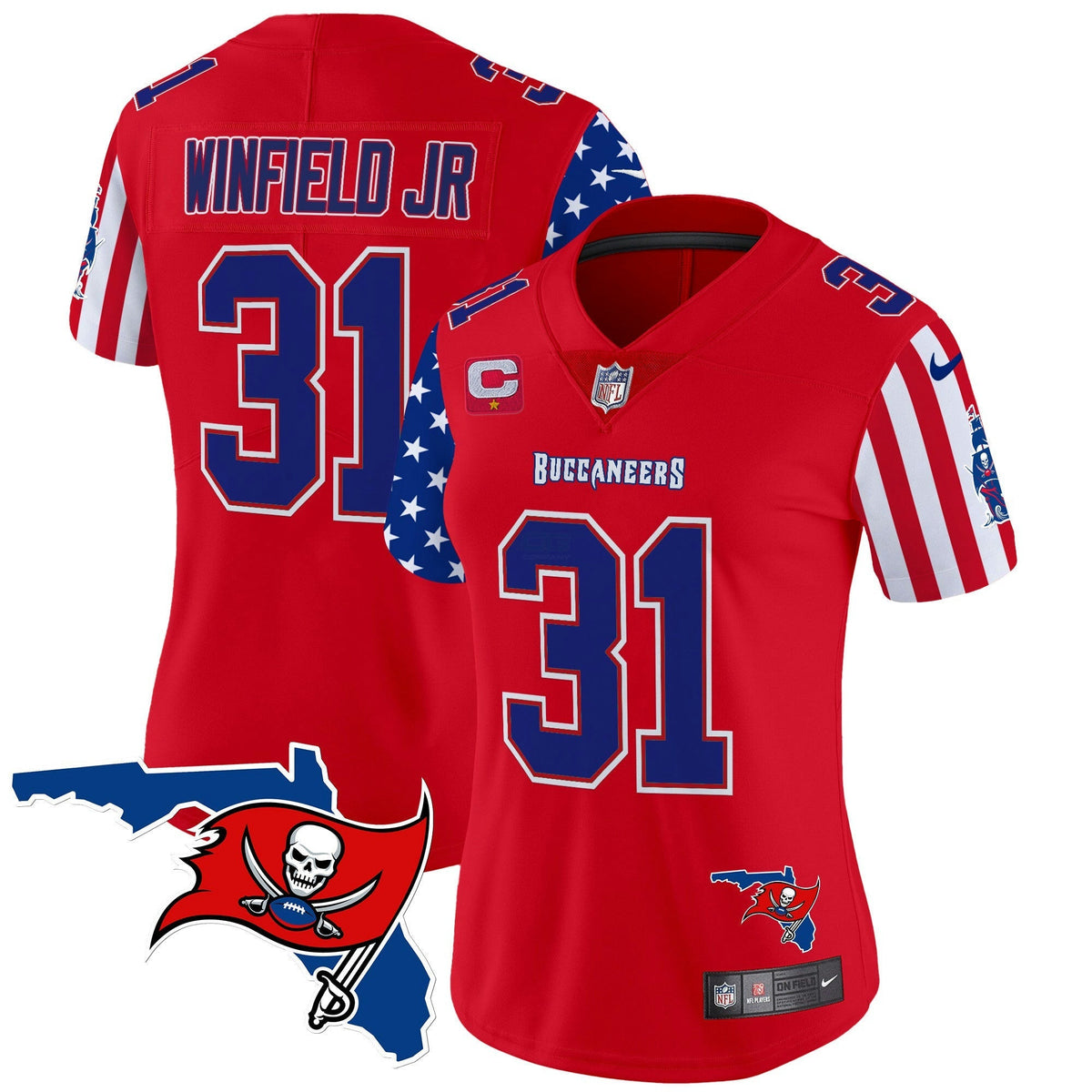 NFL Tampa Bay Buccaneers Women’s 2025 Independence Day Vapor Premier Limited Jersey