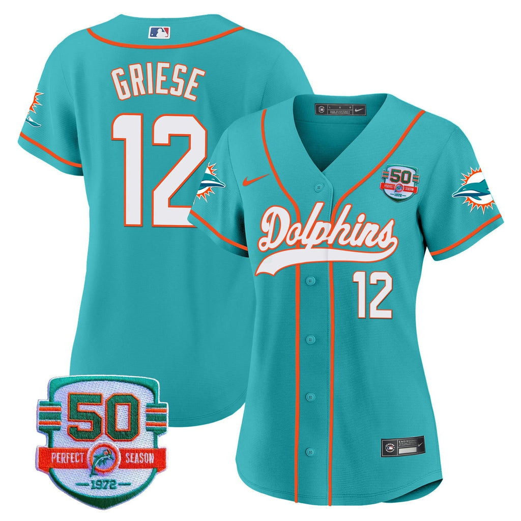 NFL Women’s 50th 1972 Perfect Season Patch Jersey