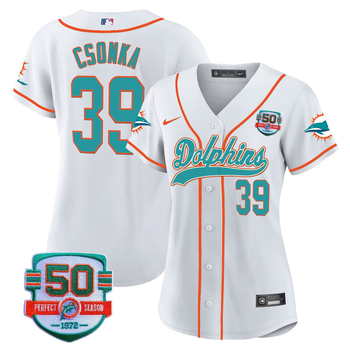 NFL Women’s 50th 1972 Perfect Season Patch Jersey