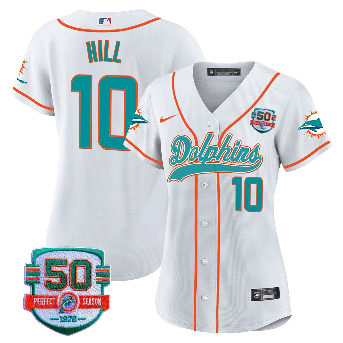 NFL Women’s 50th 1972 Perfect Season Patch Jersey