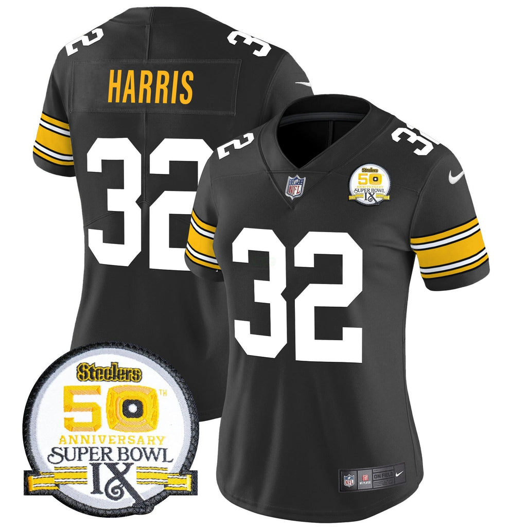 NFL Women’s 50th Anniversary Of Super Bowl IX Patch Vapor Limited Jersey