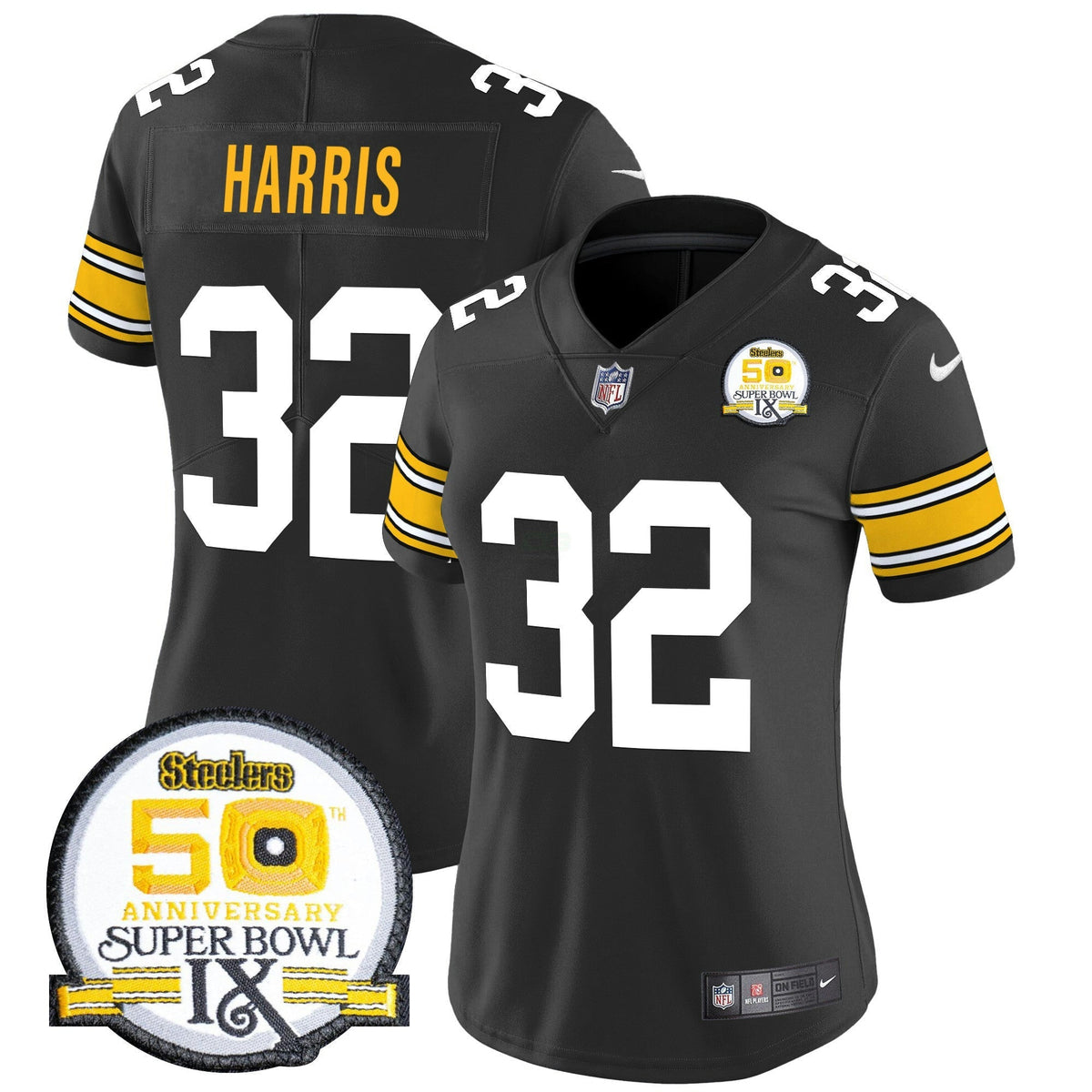 NFL Women’s 50th Anniversary Of Super Bowl IX Patch Vapor Limited Jersey