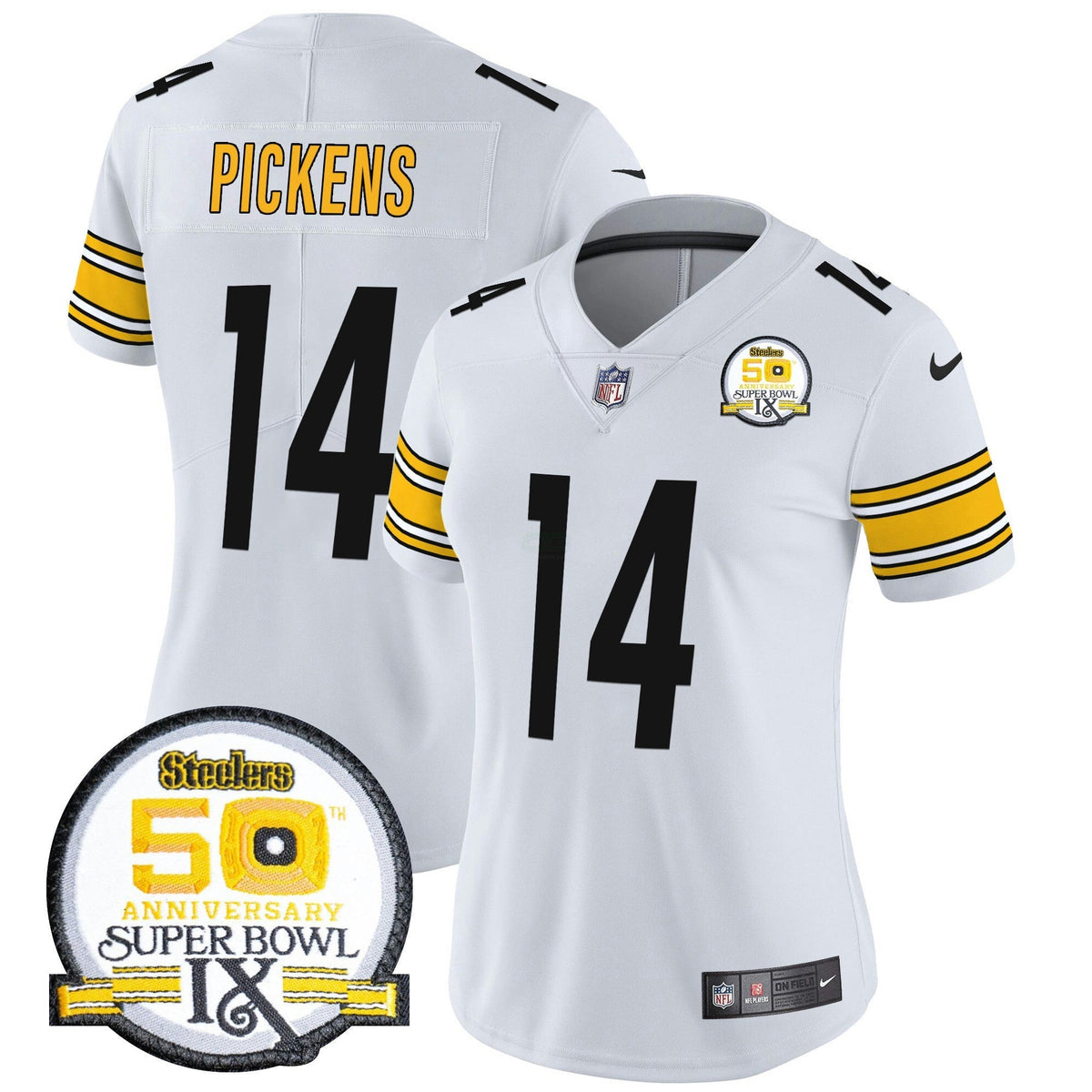 NFL Women’s 50th Anniversary Of Super Bowl IX Patch Vapor Limited Jersey