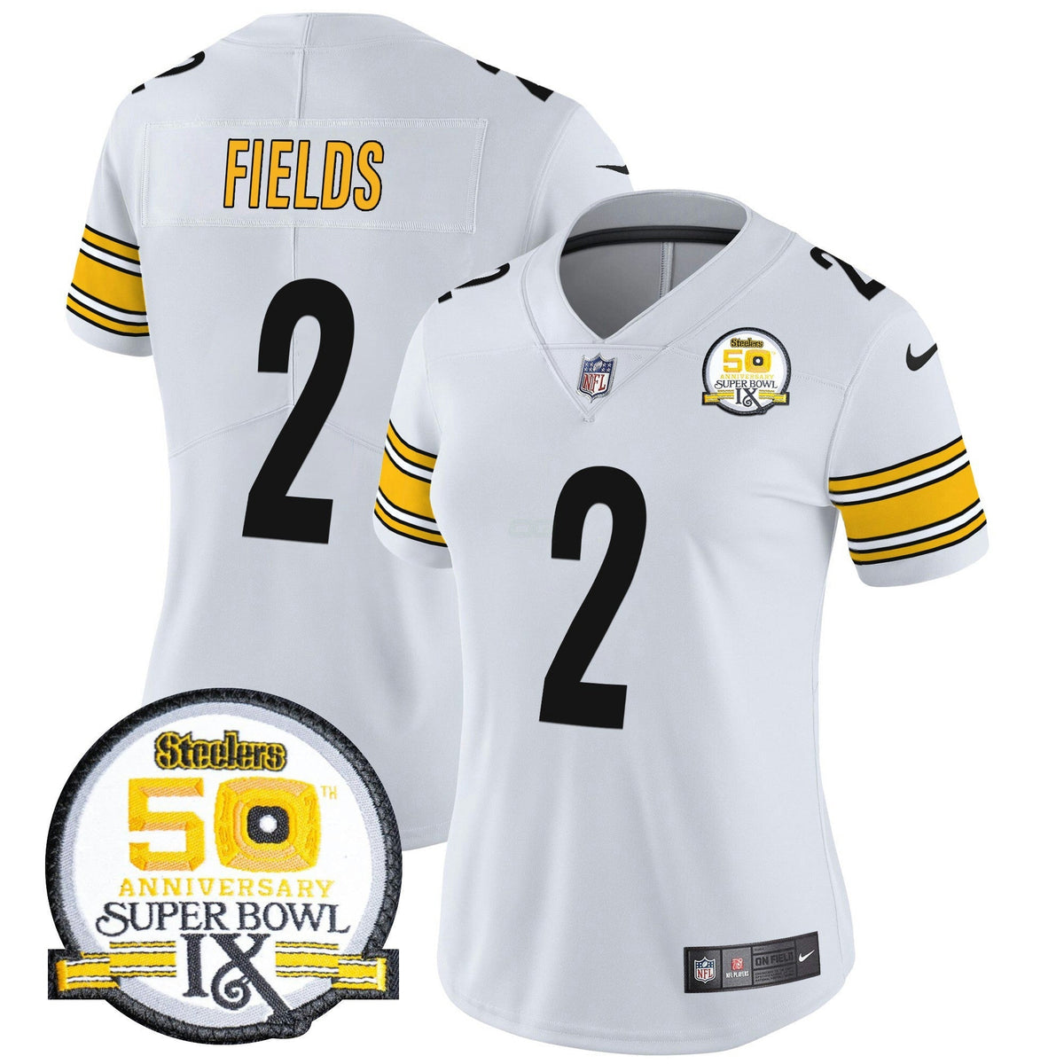 NFL Women’s 50th Anniversary Of Super Bowl IX Patch Vapor Limited Jersey
