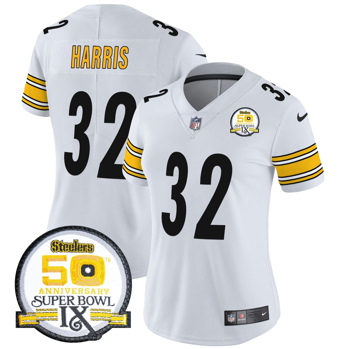 NFL Women’s 50th Anniversary Of Super Bowl IX Patch Vapor Limited Jersey