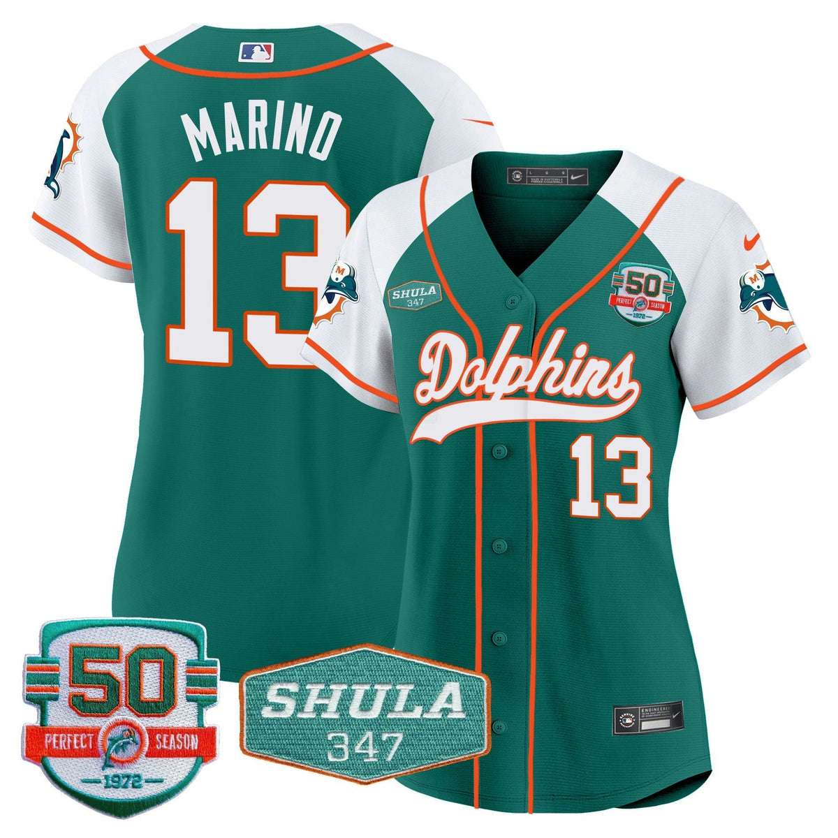 NFL Women’s 50th & Don Shula 347 Memorial Patch Jersey