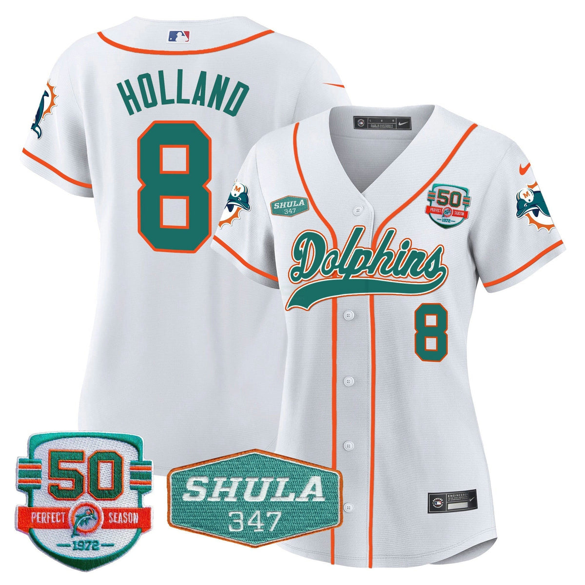 NFL Women’s 50th & Don Shula 347 Memorial Patch Jersey