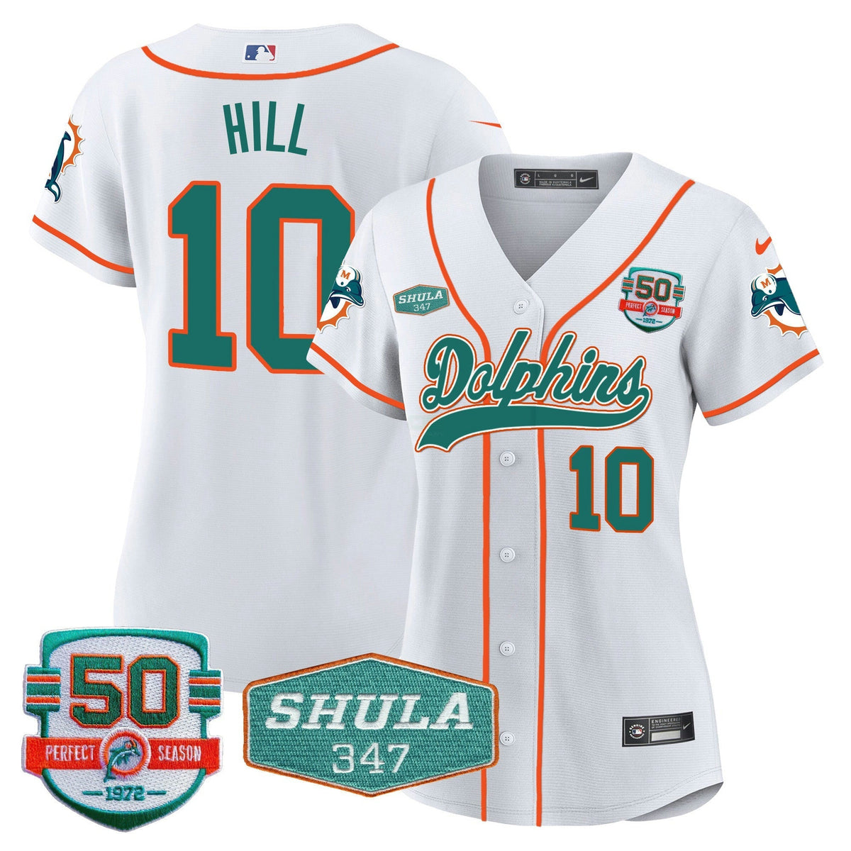 NFL Women’s 50th & Don Shula 347 Memorial Patch Jersey