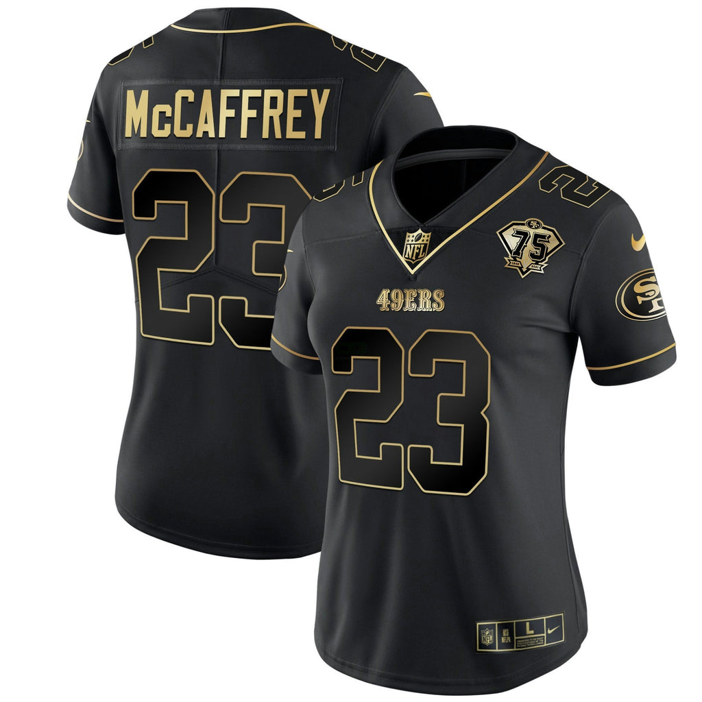 Jersey NFL Women’s 75th Anniversary Patch White Gold & Black Gold