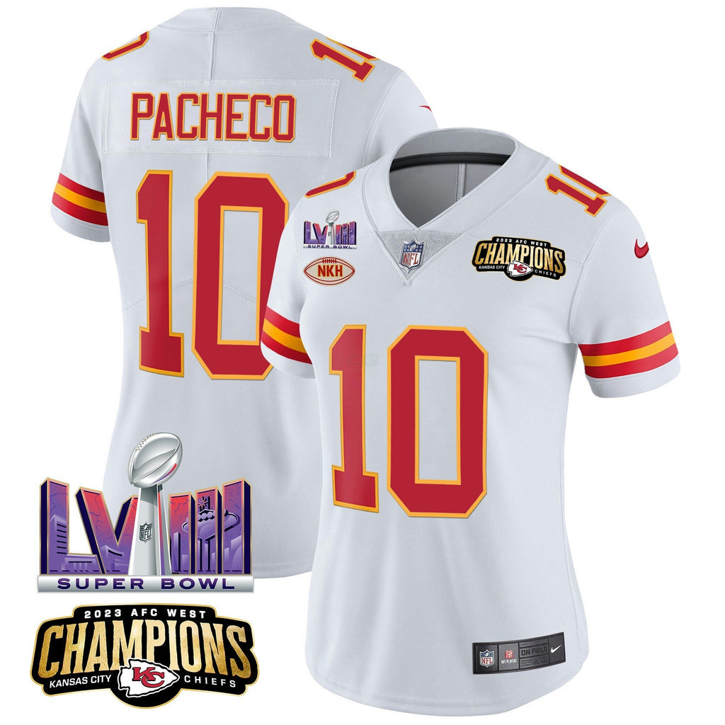 NFL Women’s AFC West Champions & Super Bowl LVIII Patch Vapor Jersey