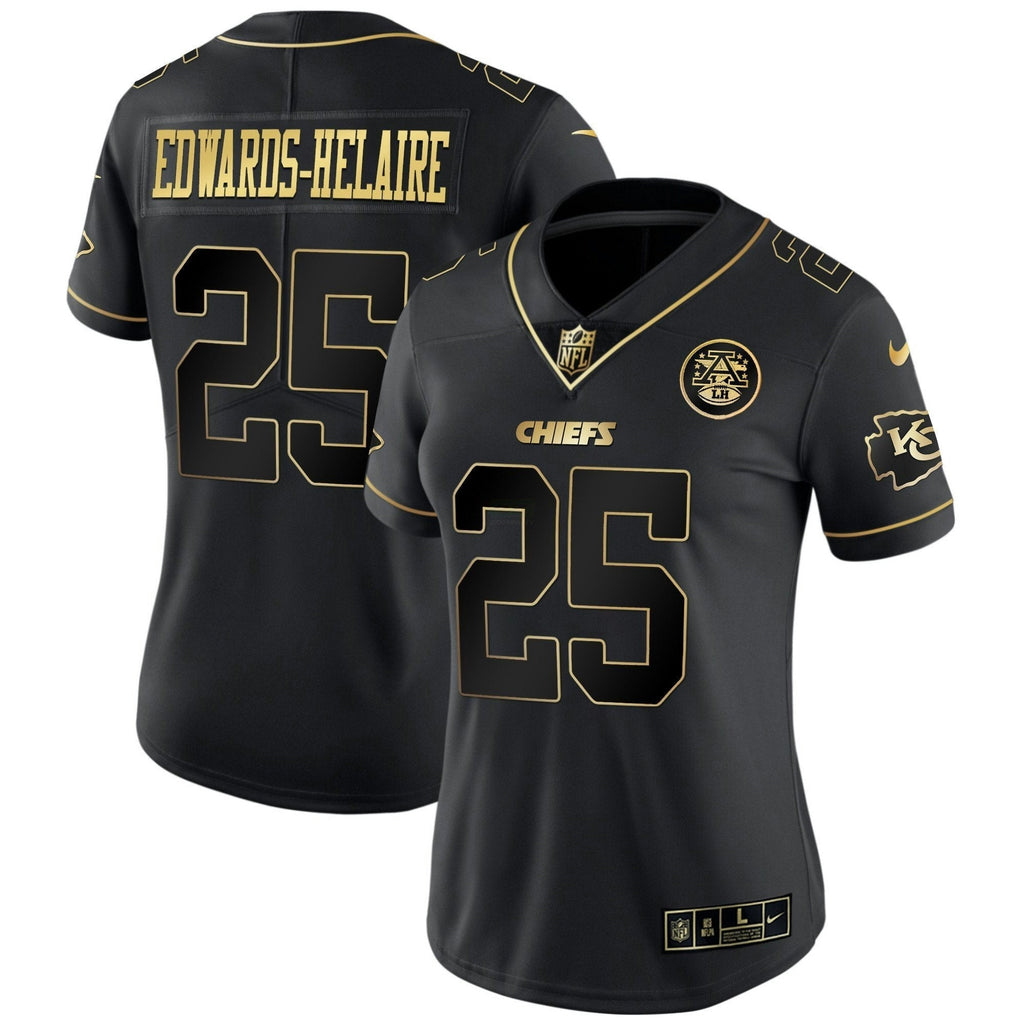 Jersey NFL Kansas City Chiefs Women’s White Gold & Black Gold