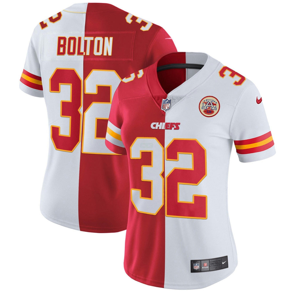 Jersey NFL Kansas City Chiefs Women’s White Gold & Black Gold