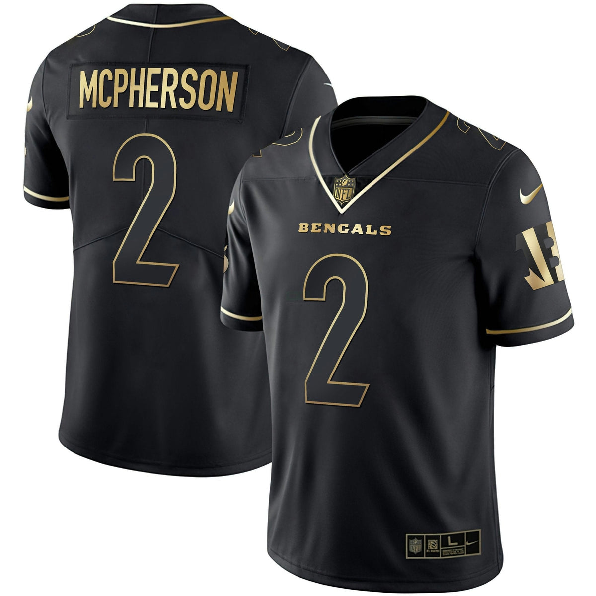 NFL Women’s Cincinnati White Gold & Black Gold Jersey