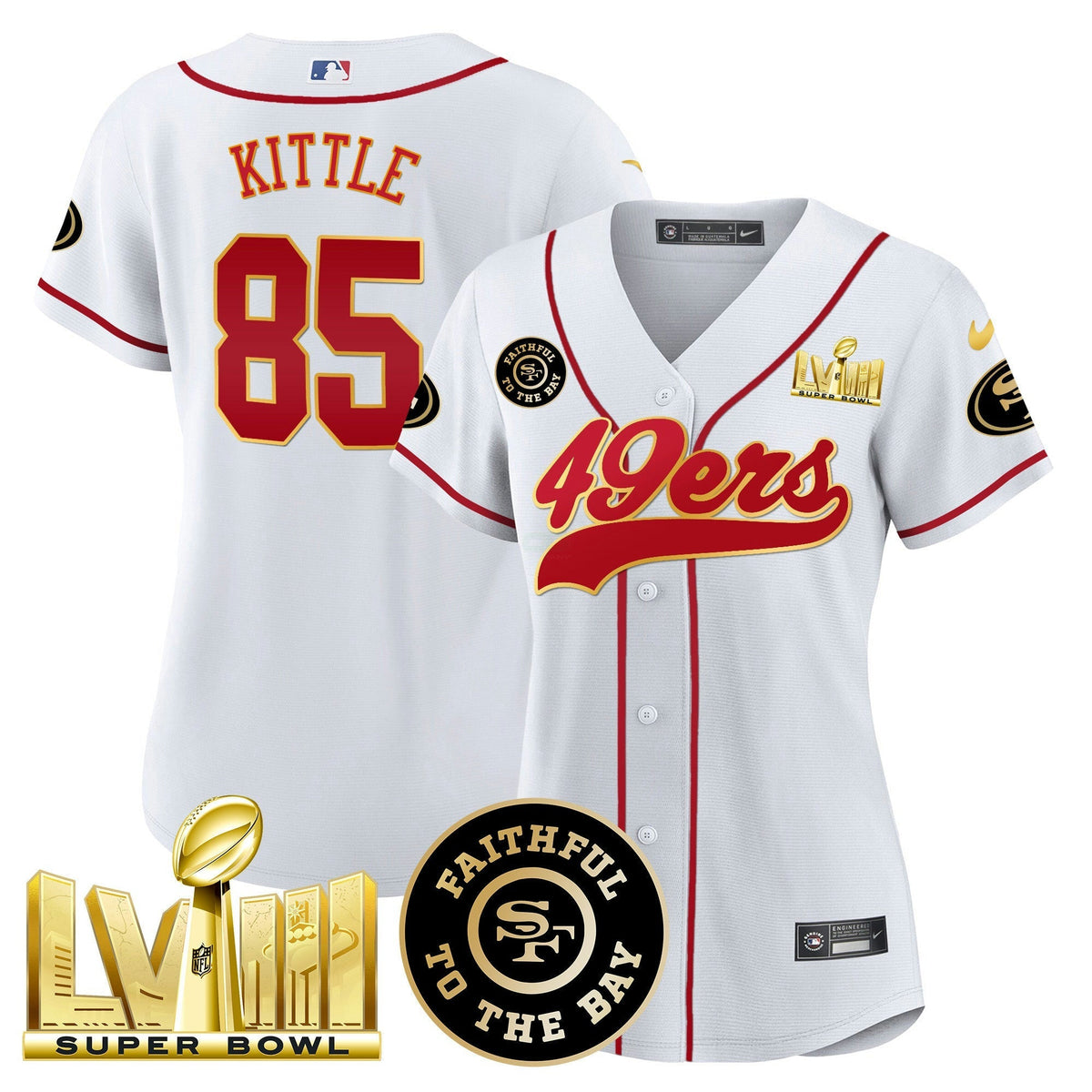 NFL Women’s Faithful & Super Bowl LVIII Gold Patch Jersey