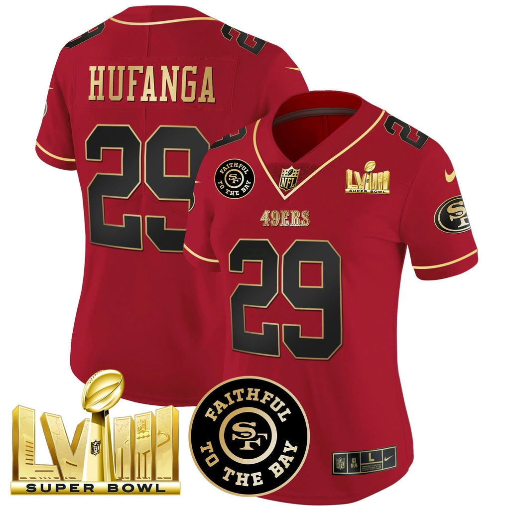 NFL Women’s Faithful & Super Bowl LVIII Gold Patch Vapor Jersey