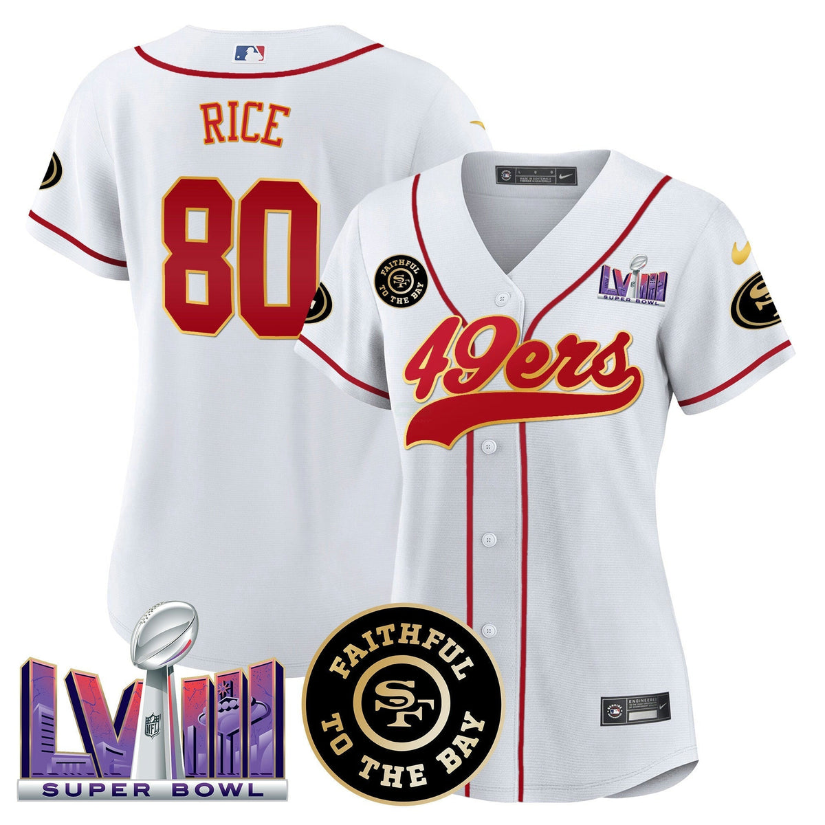 NFL Women’s Faithful & Super Bowl LVIII Patch Jersey