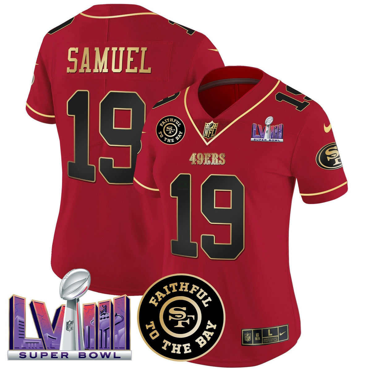 NFL Women’s Faithful & Super Bowl LVIII Patch Vapor Jersey