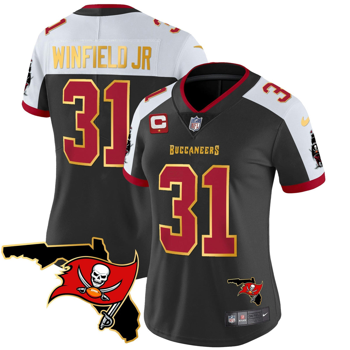 NFL Women’s Florida Patch Gold Trim Vapor Jersey