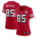 NFL Women’s George Kittle San Francisco Scarlet 75th Patch Jersey - Black Gold