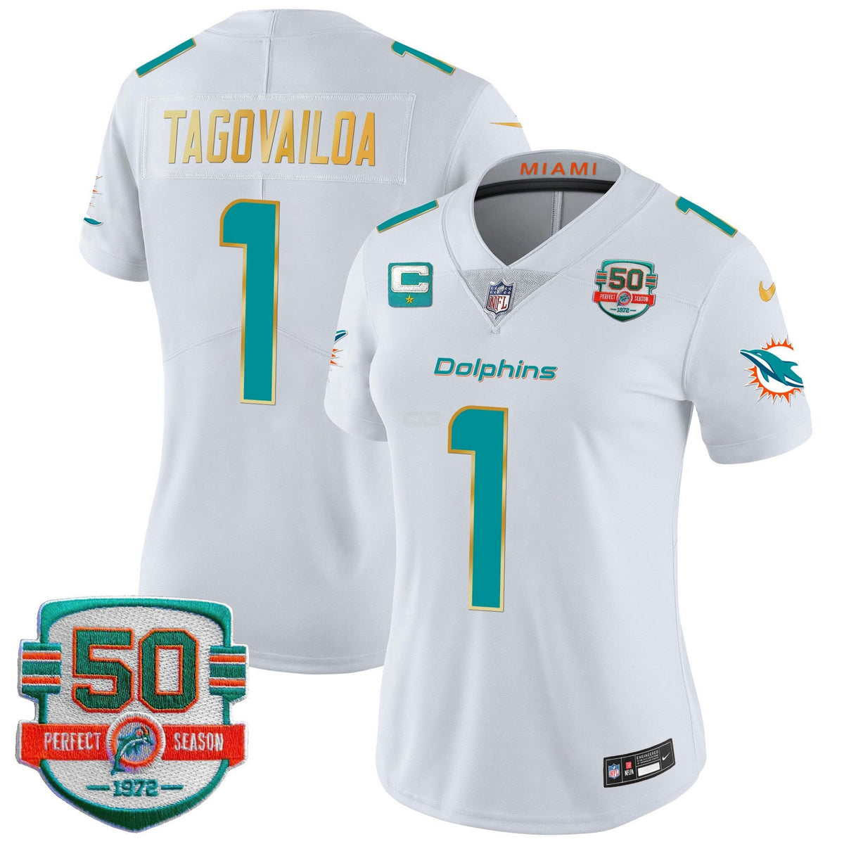 NFL Women’s Gold Trim Vapor Limited Jersey