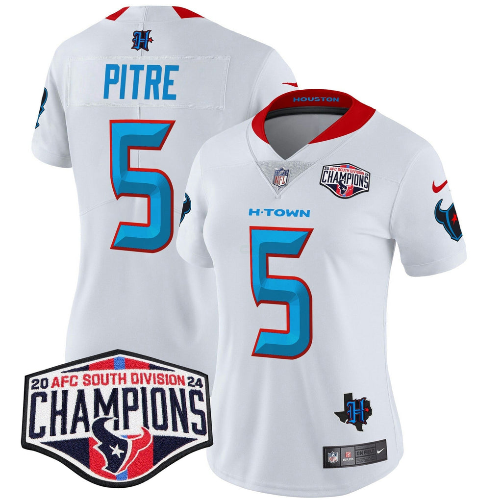 NFL Women’s Houston 2024 AFC South Division Champions Patch Vapor Limited Jersey
