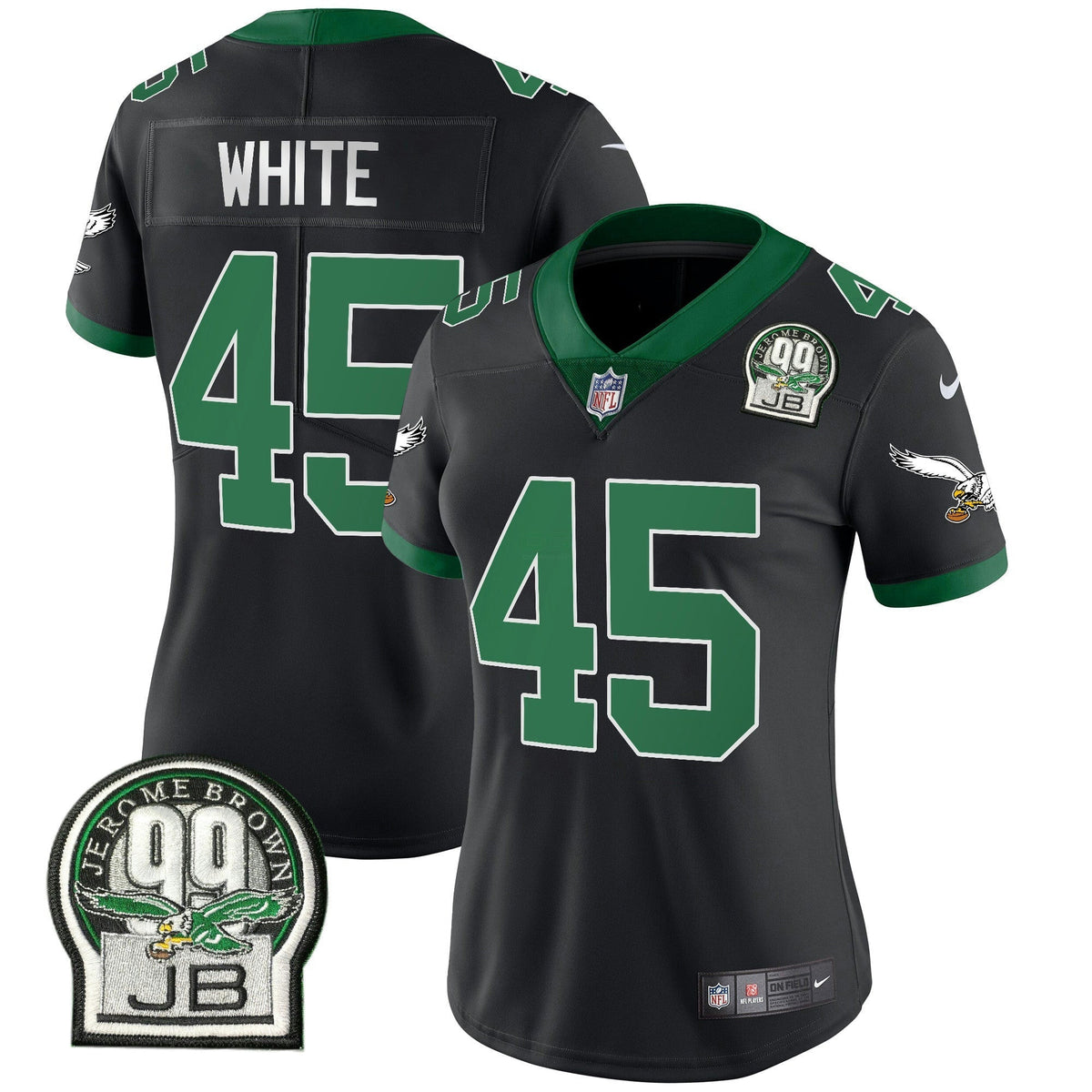 NFL Women’s Jerome Brown Patch Kelly Green Alternate Jersey V2