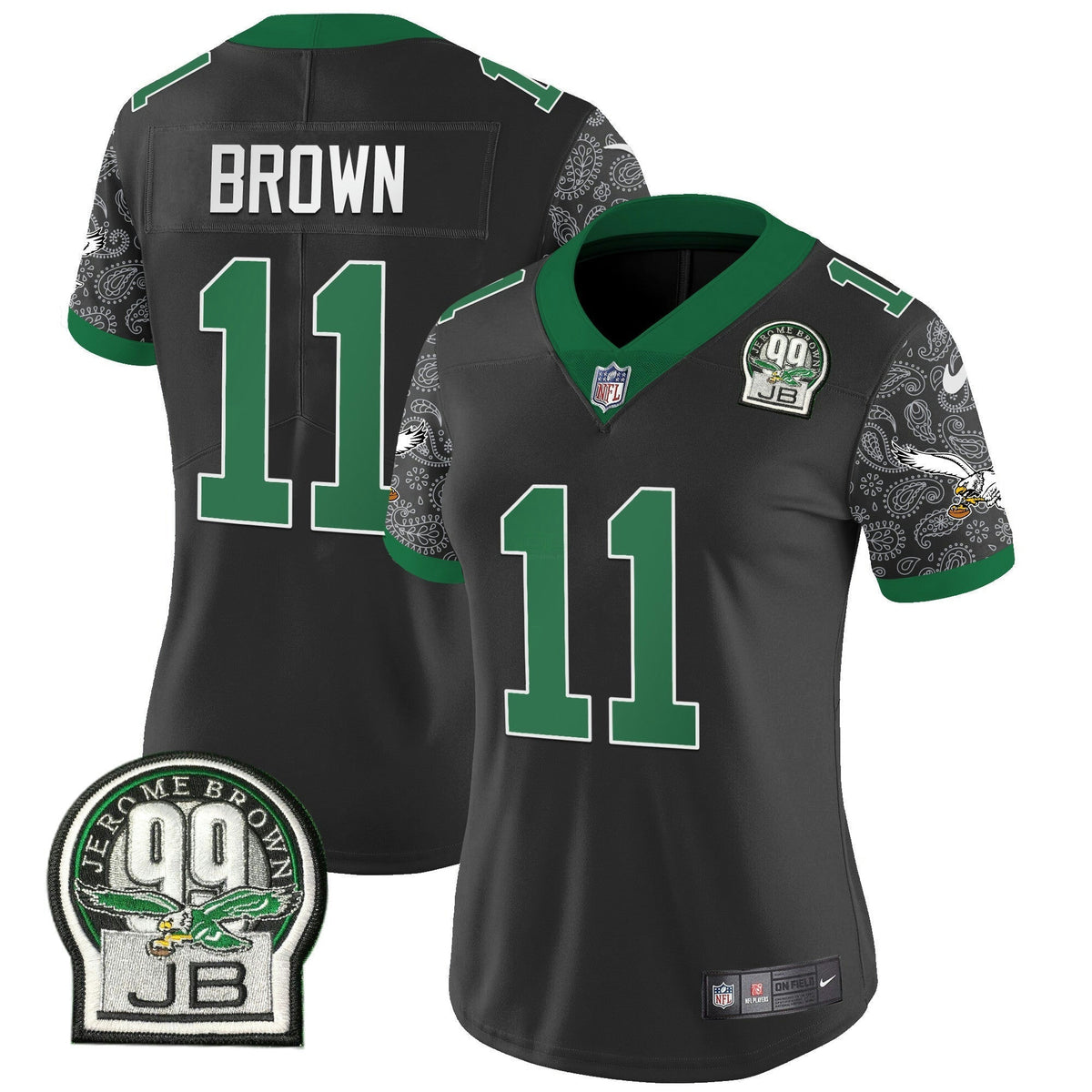 NFL Women’s Kelly Green Vapor Limited Jersey V4