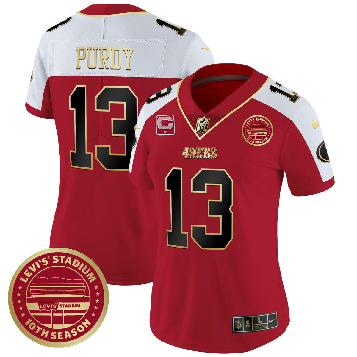 NFL Women’s Levi’S Stadium 10th Season Patch Vapor Limited Jersey